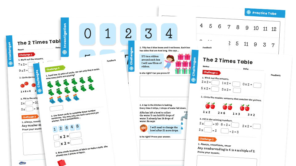 image of 2 Times Table Teaching and Revision Pack