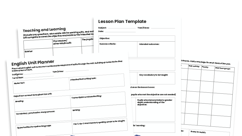 image of Editable Primary Lesson Plan Template and English Unit Planning Grid