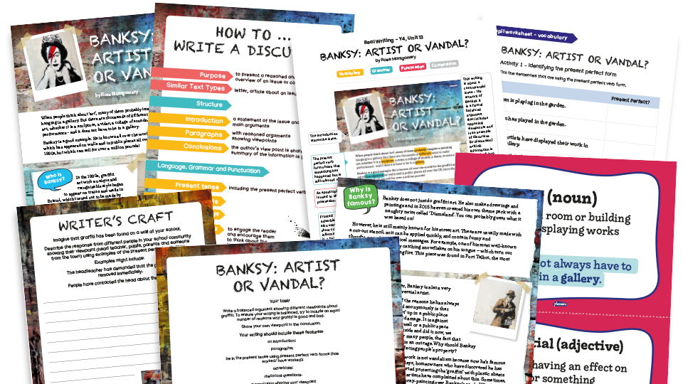 image of Year 4 Model Text Resource Pack 13: ‘Banksy: Artist or Vandal?’ (Discussion; Art - famous artists)