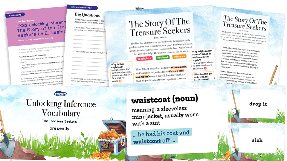 image of Year 3/4 The Story of the Treasure Seekers Reading Comprehension Pack – LKS2 Unlocking Inference Worksheets