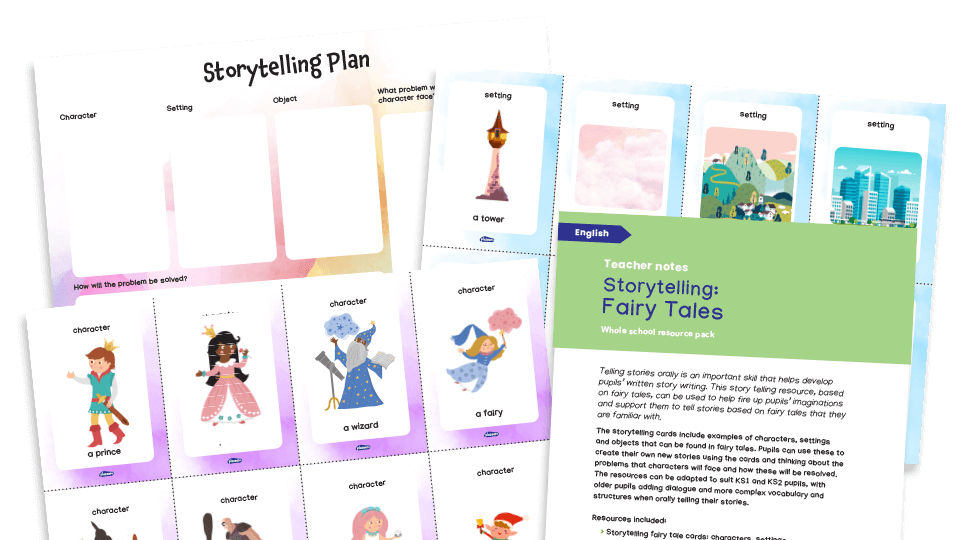 image of Storytelling cards: oral composition for KS1 and KS2 - fairy tales