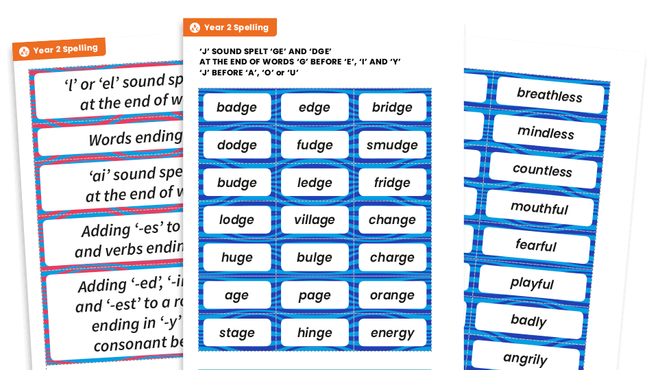 image of Year 2 Spelling Games - Word Sorting Activity Pack