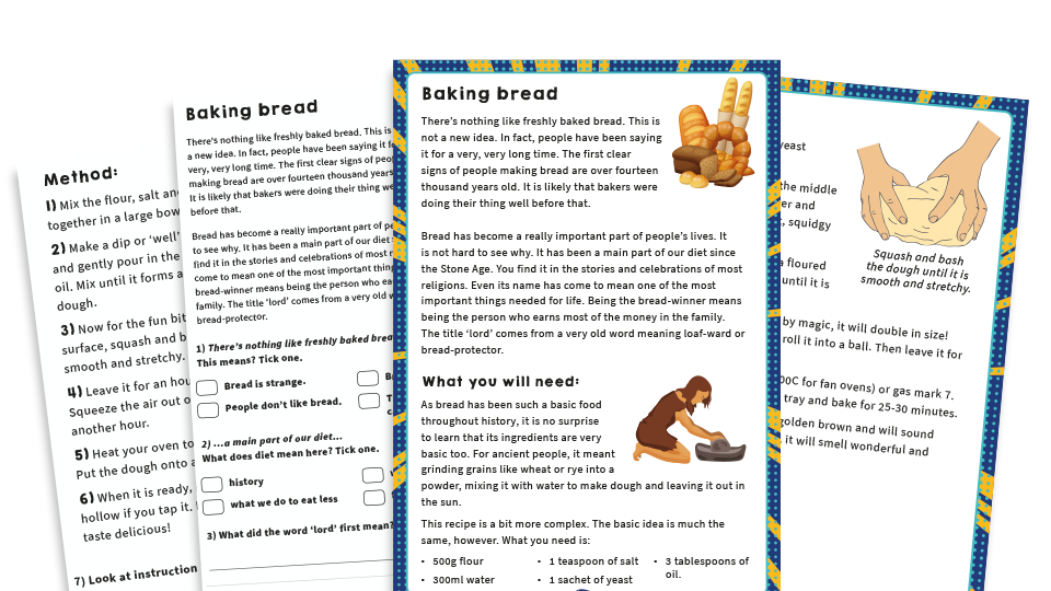 image of Year 2 SATs Papers: Practice Pack – How to Bake Bread
