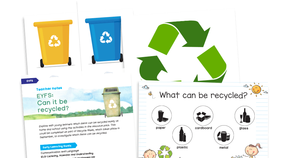 image of EYFS: Can It Be Recycled? Recycling Week Activities Pack