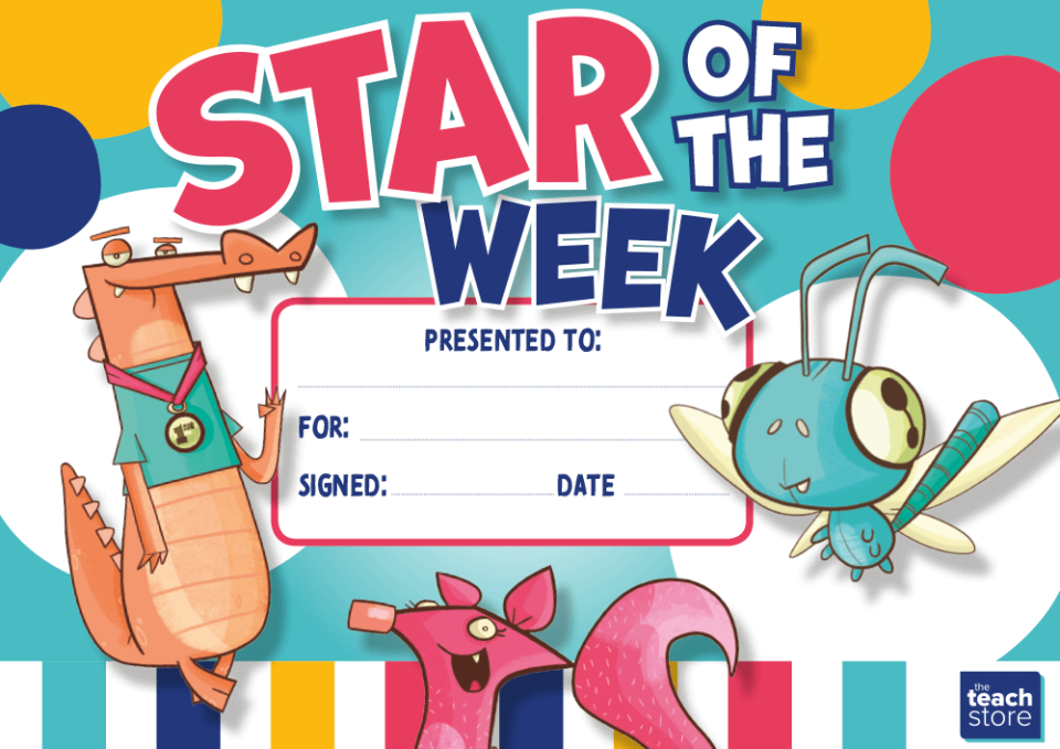 image of Star of the Week certificate