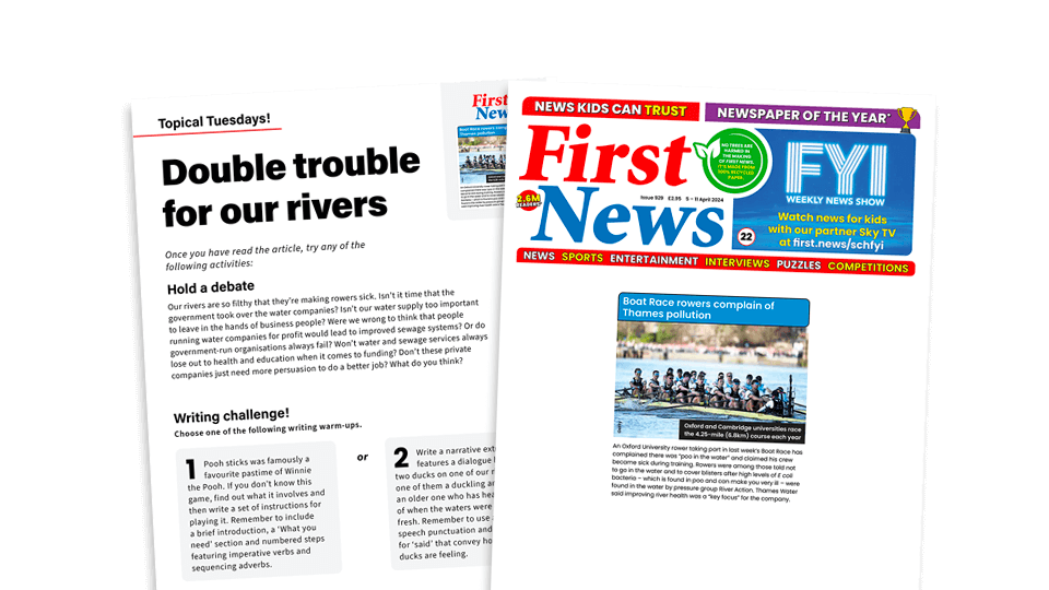 image of Thames Pollution Affects Boat Race – Topical Tuesdays Activities from First News