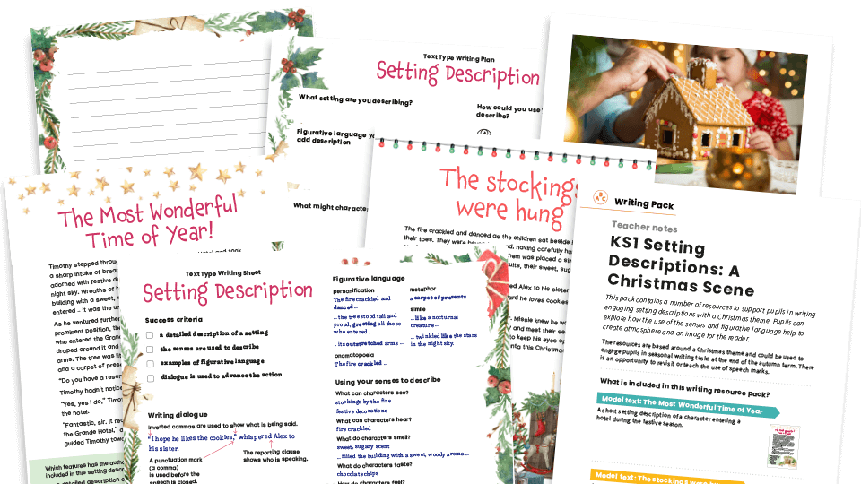 Christmas-themed setting description pack