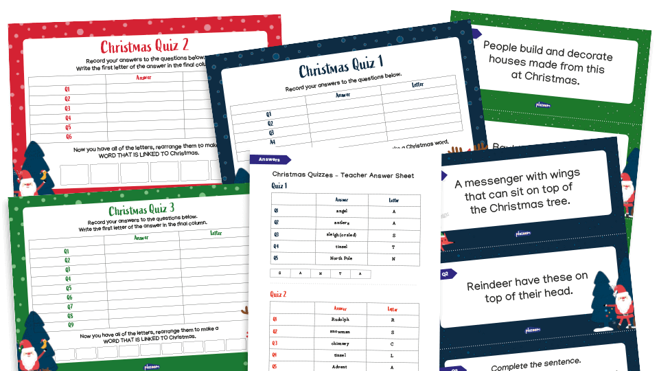 Christmas quiz resources