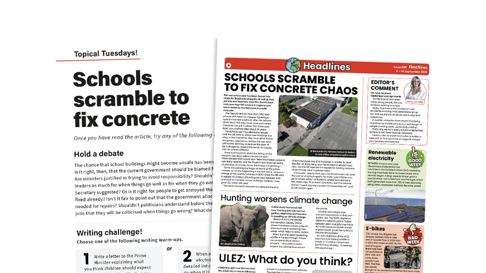 image of School Concrete Scramble – Topical Tuesdays Activities from First News