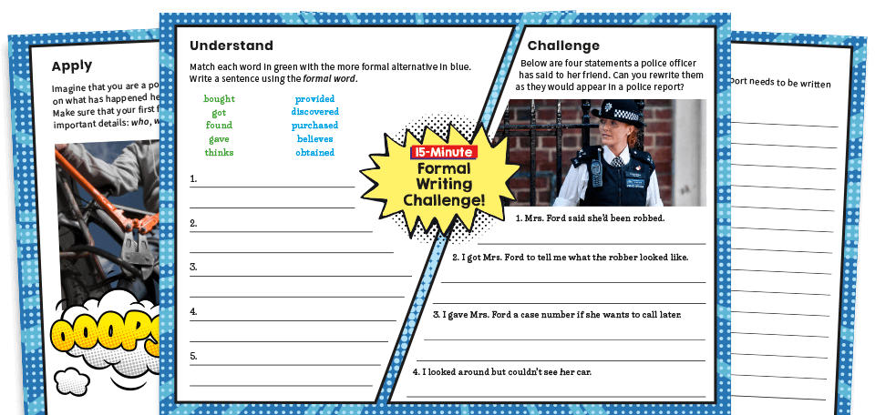 Formal and Informal Writing Year 6 SPaG Worksheets