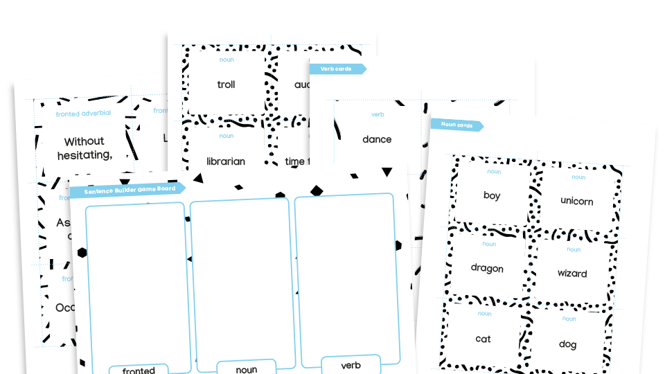 Fronted Adverbials Sentence Builder Game