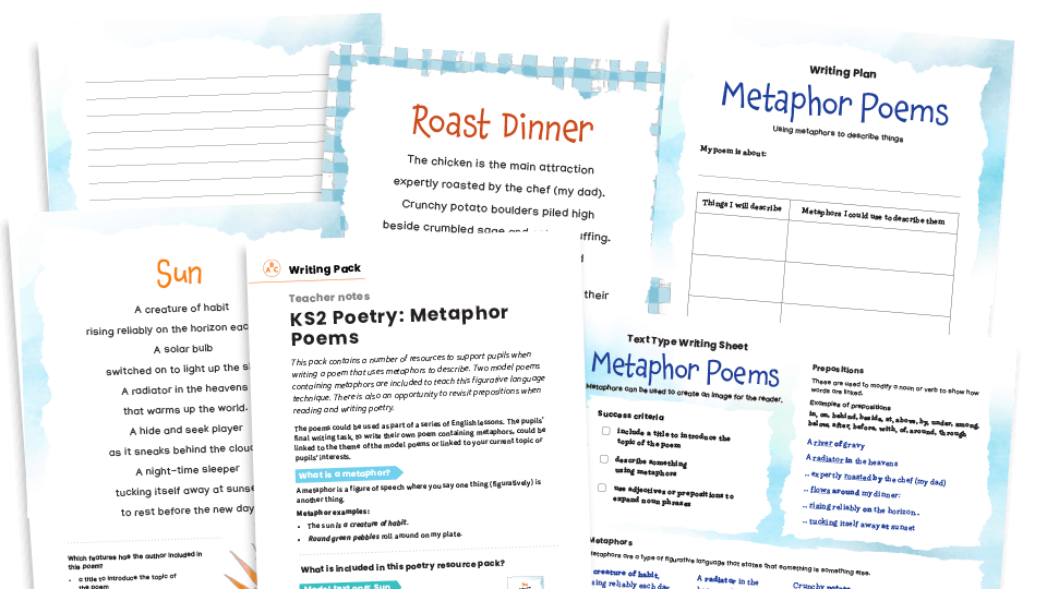 KS2 Metaphor Poems