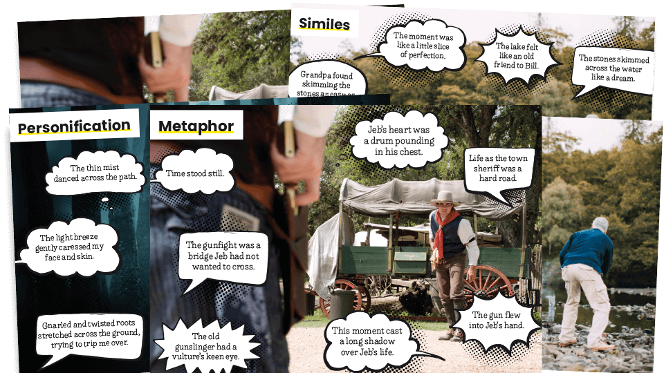 KS2 Metaphors, Similes and Personification Writing Posters - KS2 Classroom Displays