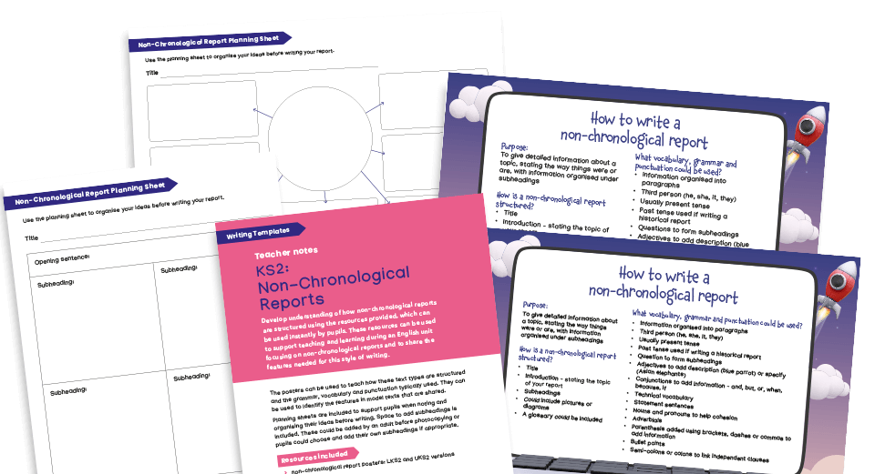 KS2 non-chronological report writing template