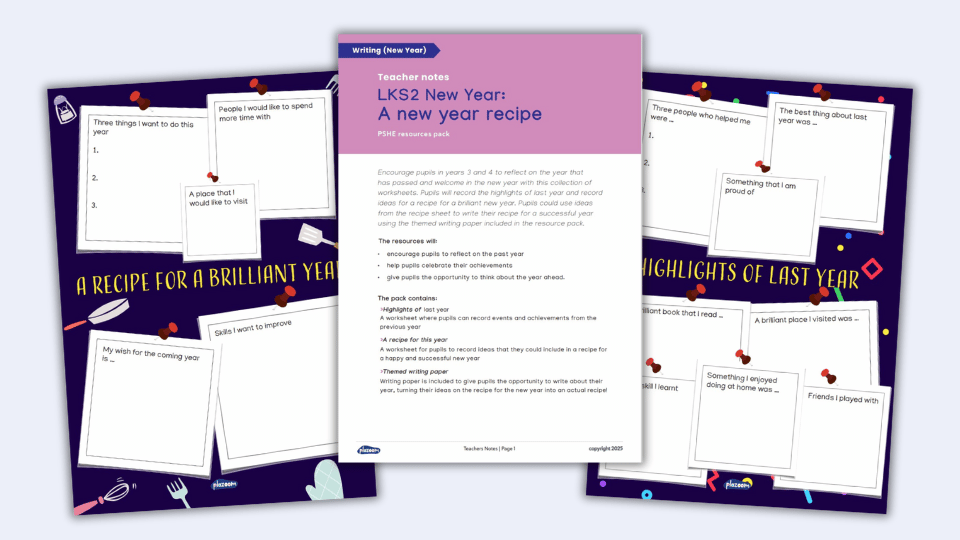 New Year’s LKS2 Oracy and Writing Worksheets Pack