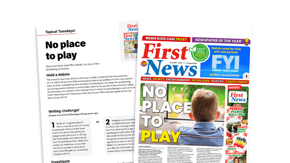 image of No Place to Play – Topical Tuesdays Activities from First News