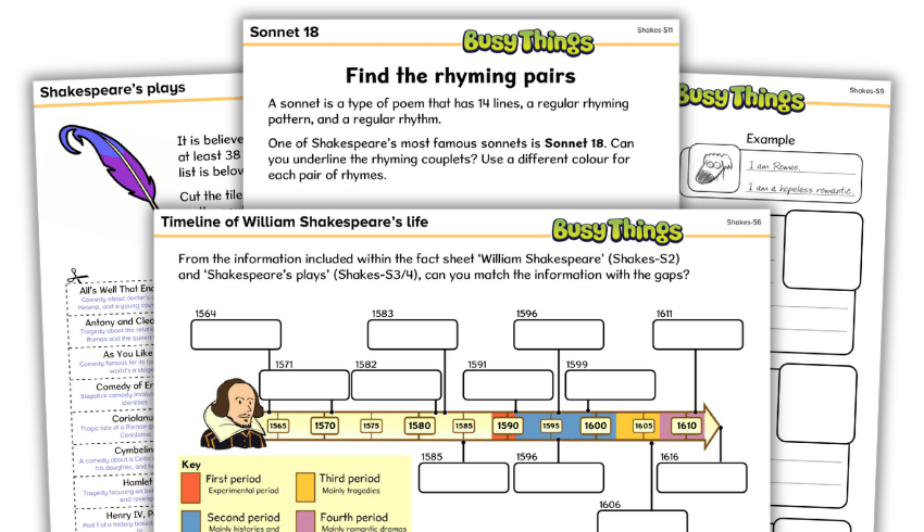 Shakespeare KS2 topic pack