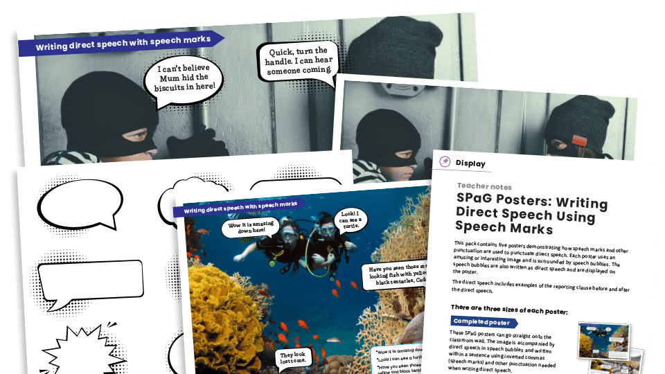 Punctuating Speech KS2 Classroom Display Pack
