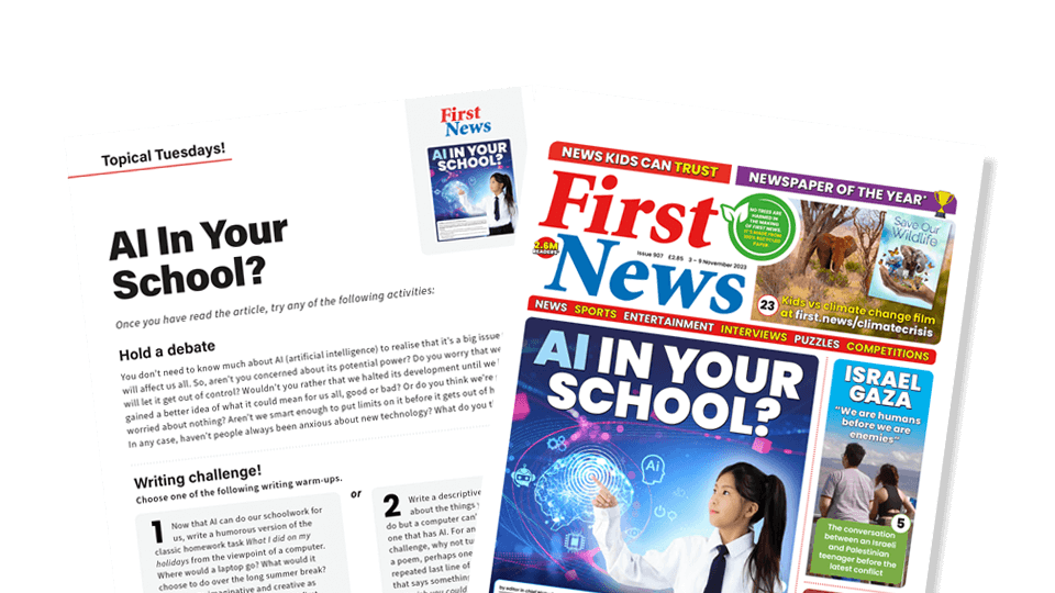 image of AI In School – Topical Tuesdays Activities from First News