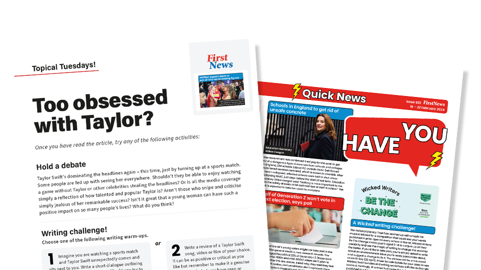 image of Too Obsessed with Taylor? – Topical Tuesdays Activities from First News
