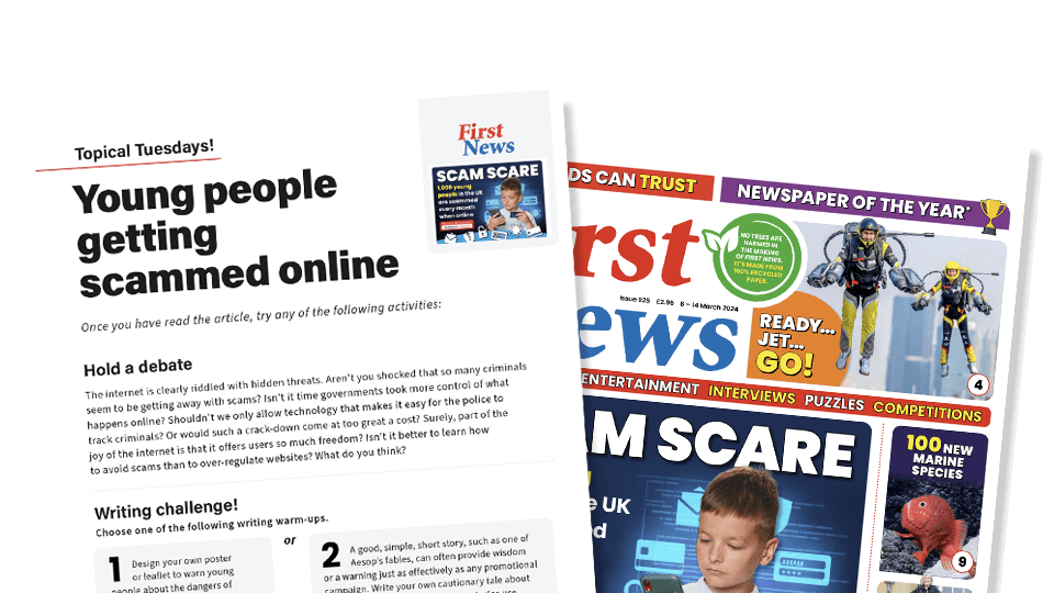 image of Young People Getting Scammed Online – Topical Tuesdays Activities from First News