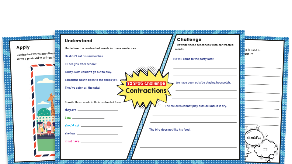 Y2 Apostrophes SPaG Challenge Mat