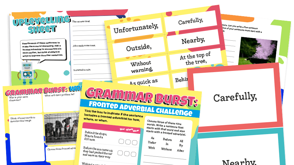 Year 4 Fronted Adverbials Worksheets and Lesson Pack