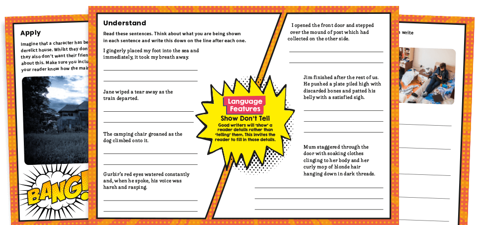 Writing features challenge mat