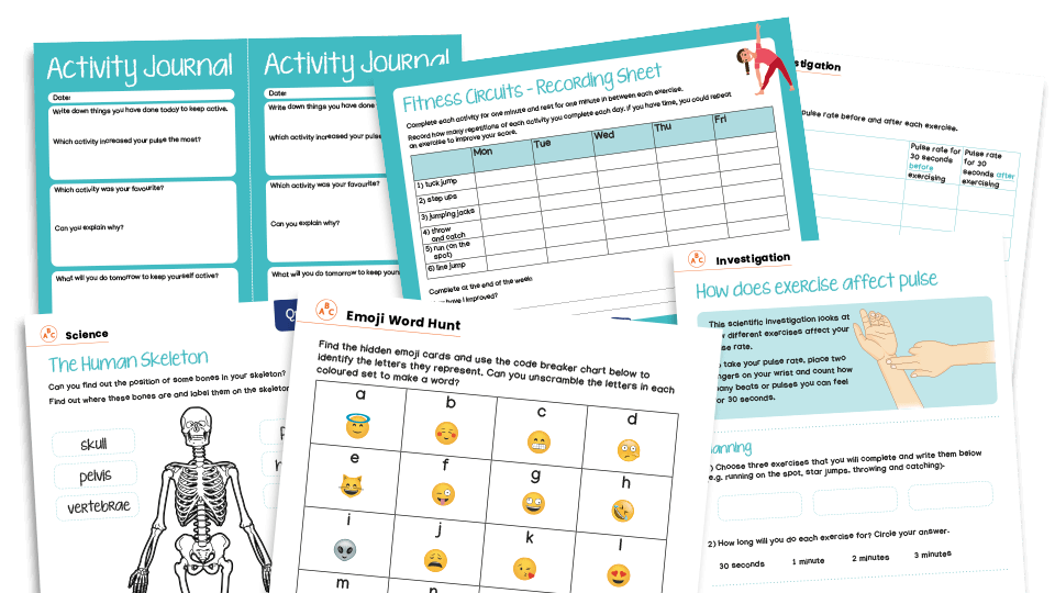image of Home Learning Project Pack: Keeping Active (Year 3- Year 6)
