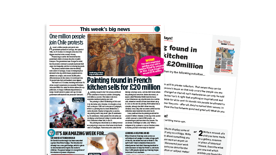 image of Topical Tuesdays: £20m Painting Found – KS2 News Story and Reading and Writing Activity Sheet from The Week Junior