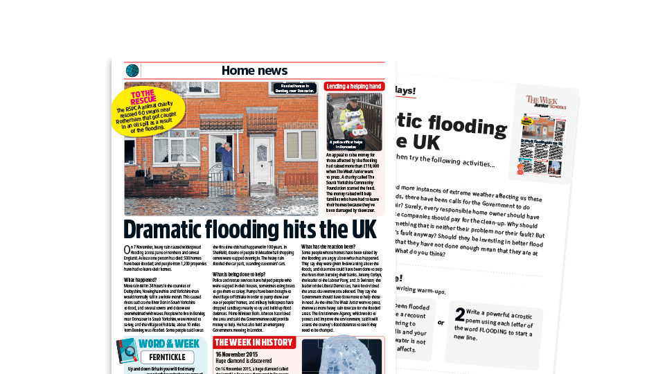 image of Topical Tuesdays: Dramatic Flooding – KS2 News Story and Reading and Writing Activity Sheet from The Week Junior