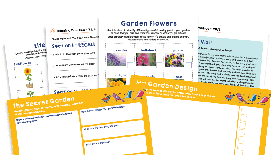 image of Year 3-6 Garden Visitors – KS2 Home-Learning Pack