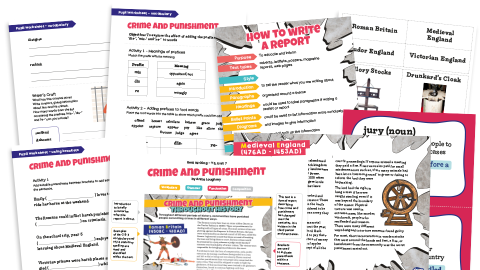 image of Year 5 Model Text Resource Pack 18: ‘Crime and Punishment’ (Report; History - crime and punishment)