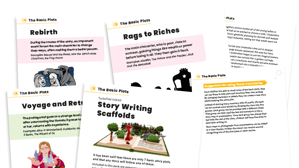 Narrative writing KS2 – Scaffolds and plot types resource pack