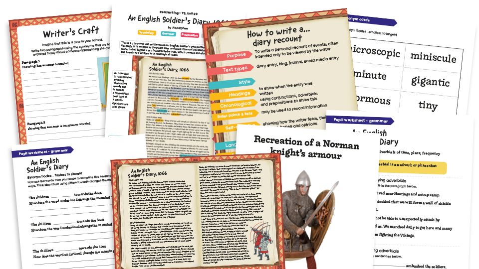 image of Year 5 Model Text Resource Pack 20: ‘An English Soldier’s Diary (1066) (Recount; History - Battle of Hastings)