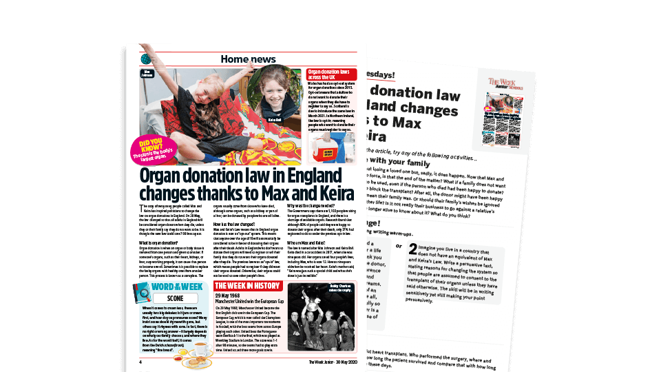 image of Topical Tuesdays: Max and Keira’s Law – KS2 News Story and Reading and Writing Activity Sheet from The Week Junior