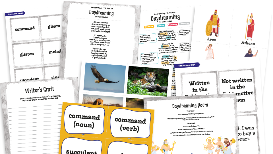 image of Year 6 Model Text Resource Pack 24: ‘Daydreaming’ (Poetry; History - Ancient Greeks)
