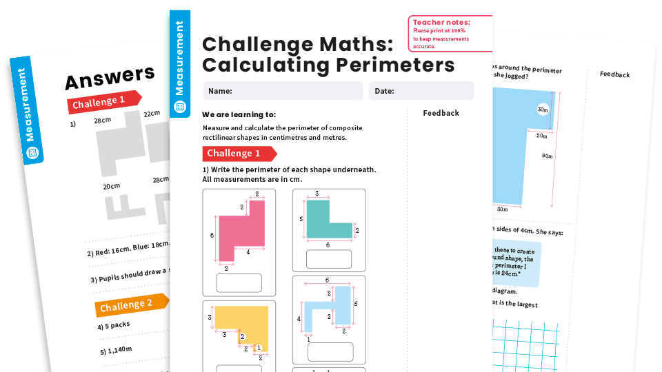 image of Calculating Perimeter: Year 5 – Measurement – Maths Challenge