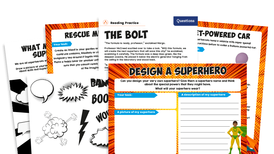 image of KS2 Home Learning Pack: Superheroes!