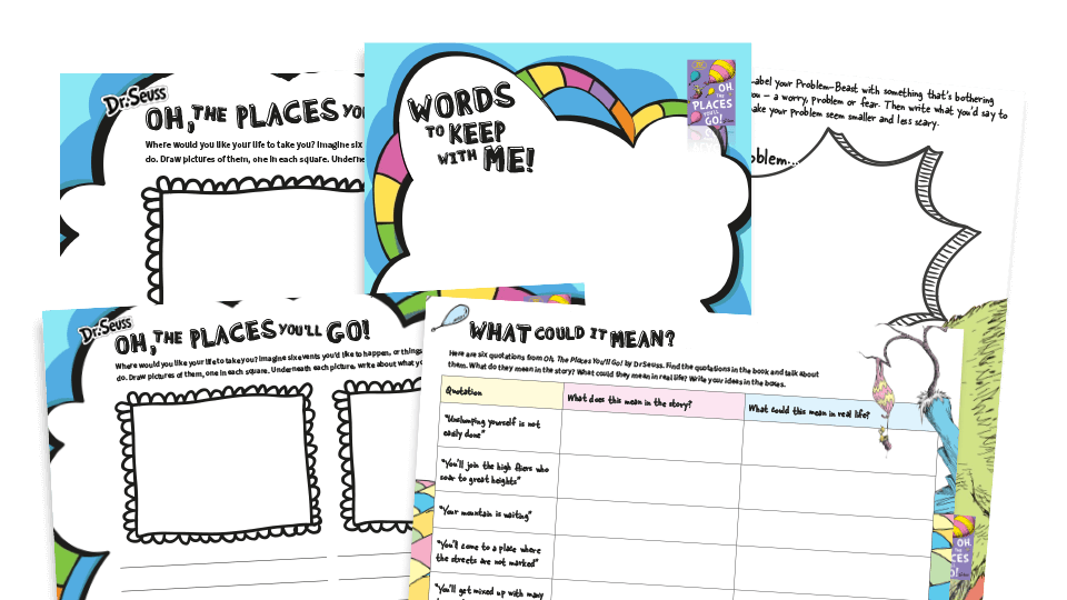image of Year 6 Oh, the Places You’ll Go! Dr Seuss Worksheets – UKS2 Literacy Activity Pack