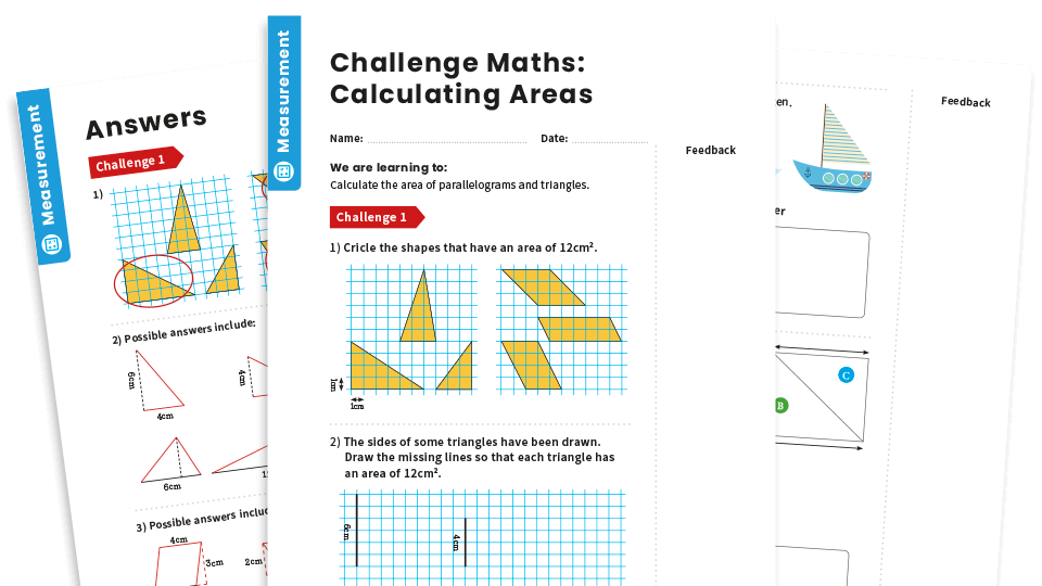 image of Calculating Areas of Parallelograms and Triangles : Year 6 – Measurement – Maths Challenge