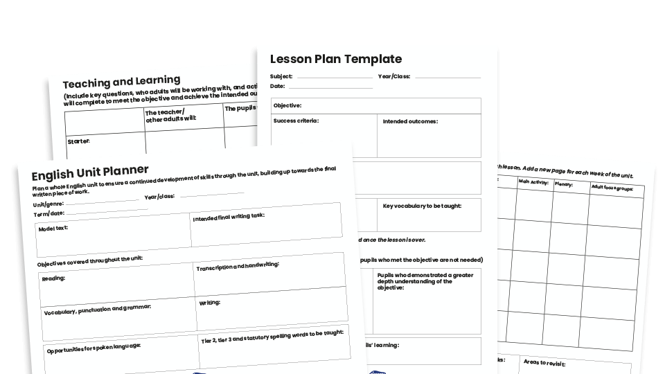 teacher planning worksheet