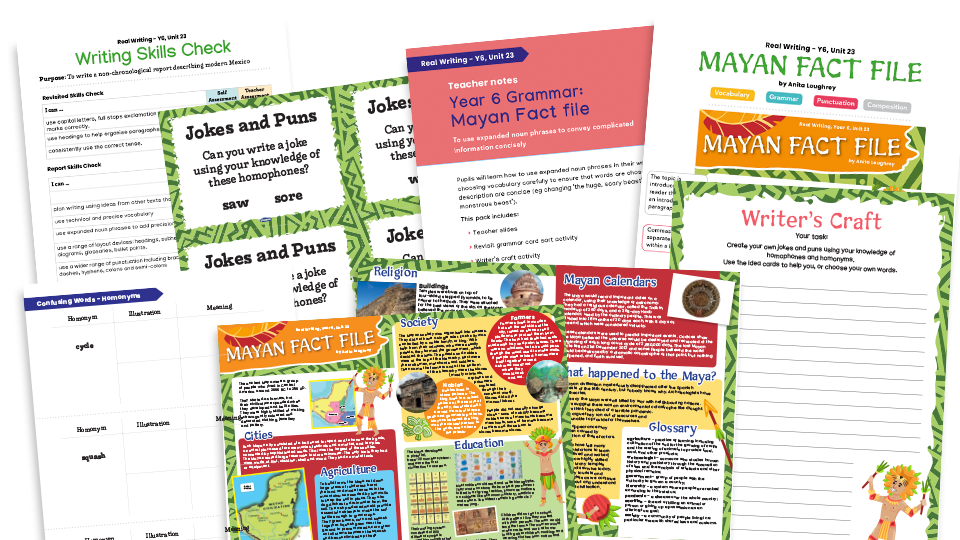 image of Year 6 Model Text Resource Pack 23: ‘A Mayan Fact File’ (Report; History - Mayan civilisation)