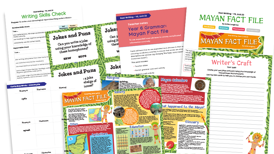 image of Year 6 Model Text Resource Pack 23: ‘A Mayan Fact File’ (Report; History - Maya civilisation)