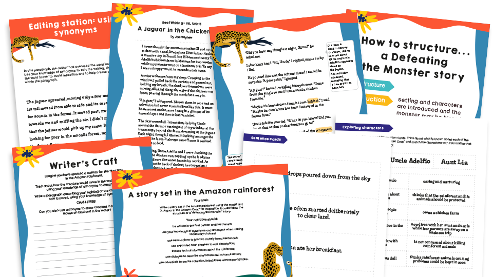 image of Year 6 Model Text Resource Pack 5: ‘A Jaguar in the Chicken Coop’ (Narrative; Geography - Amazon rainforest)