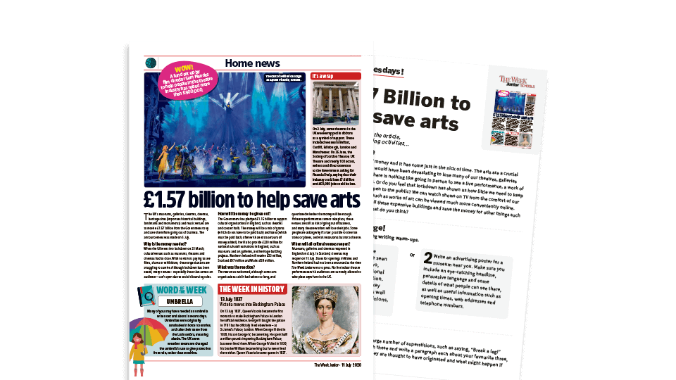 image of Topical Tuesdays: Saving the Arts – KS2 News Story and Reading and Writing Activity Sheet from The Week Junior