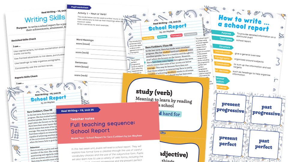 image of Year 6 Model Text Resource Pack 25: ‘School Report’ (Report; English - writing for a purpose)