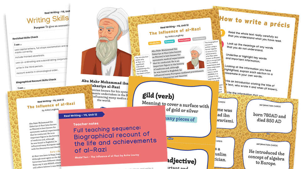 image of Year 6 Model Text Resource Pack 12: ‘The Influence of al-Razi’ (Recount; History - Early Islamic civilisations)