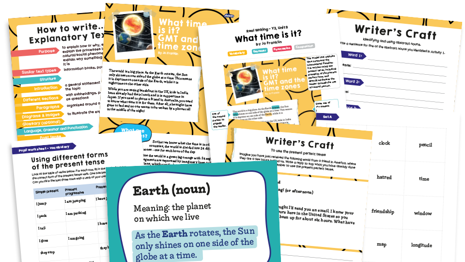 image of Year 3 Model Text Resource Pack 9: ‘What time is it? GMT and the time zones’ (Explanation Text; Geography - locational knowledge)