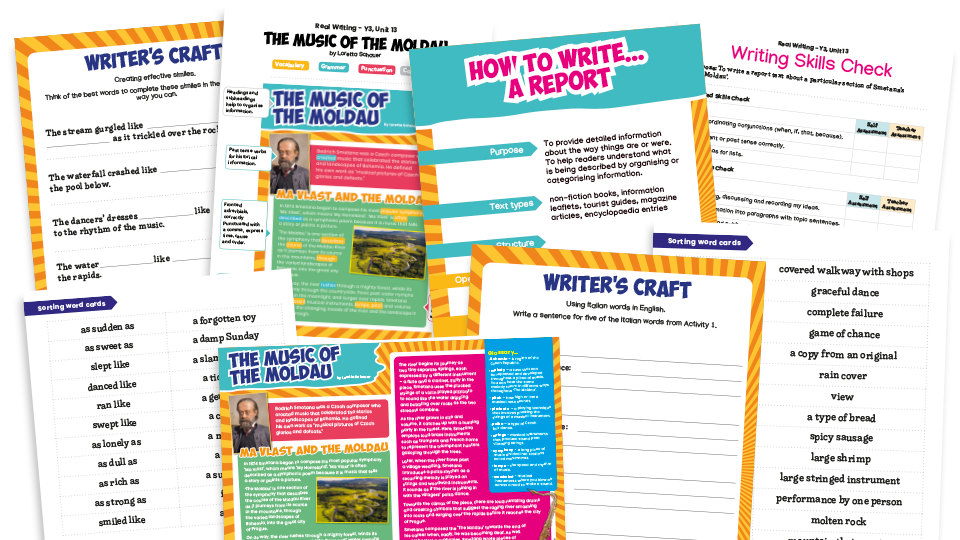 image of Year 3 Model Text Resource Pack 13: ‘The Music of the Moldau’ (Report; Music - great composers)